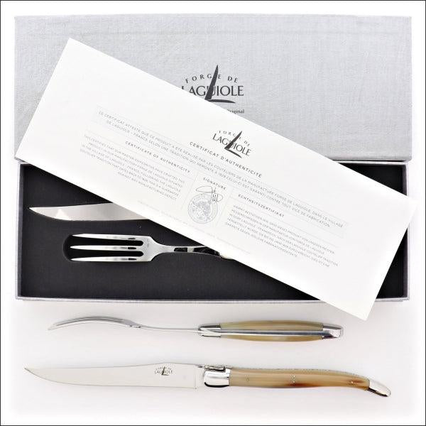 laguiole carving set with box