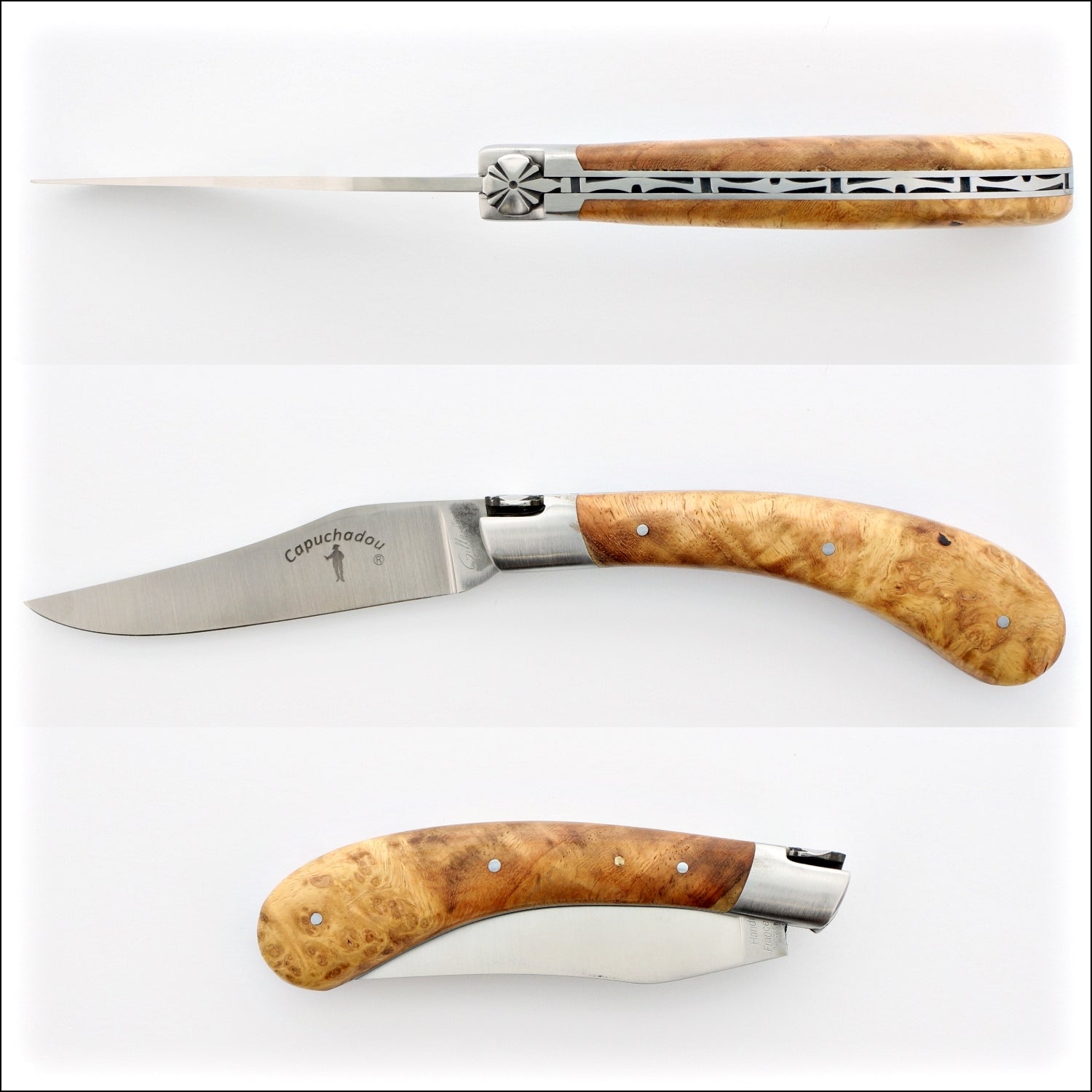 Capuchadou 12 cm Classic Folding Knife - Maple Burl