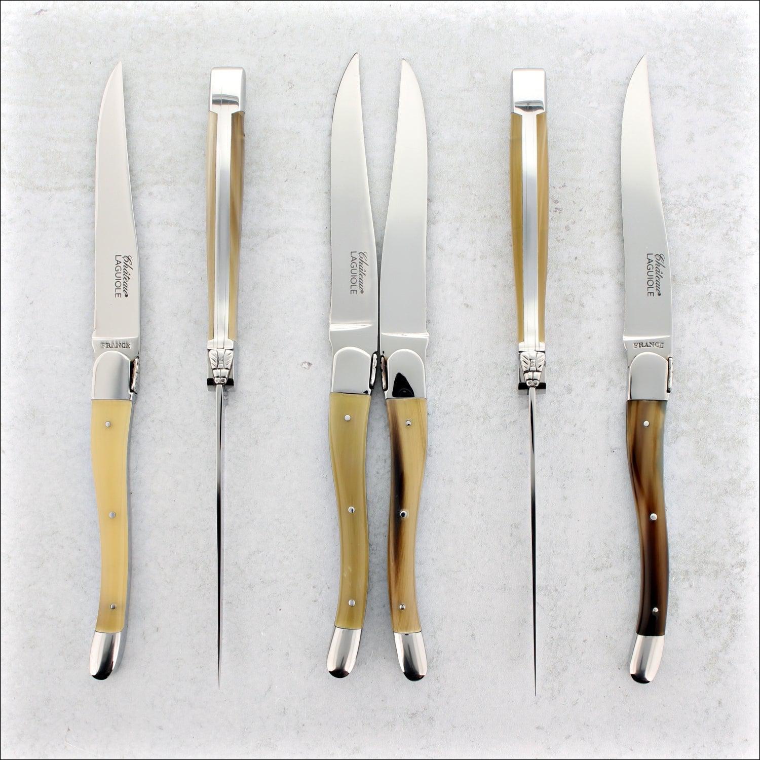 Chateau Laguiole Steak Knives Horn Tip - Set of 6
