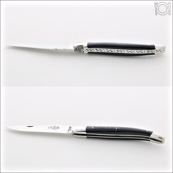 Forge de Laguiole Collection 12 cm Dark Horn Tip Pocket Knife