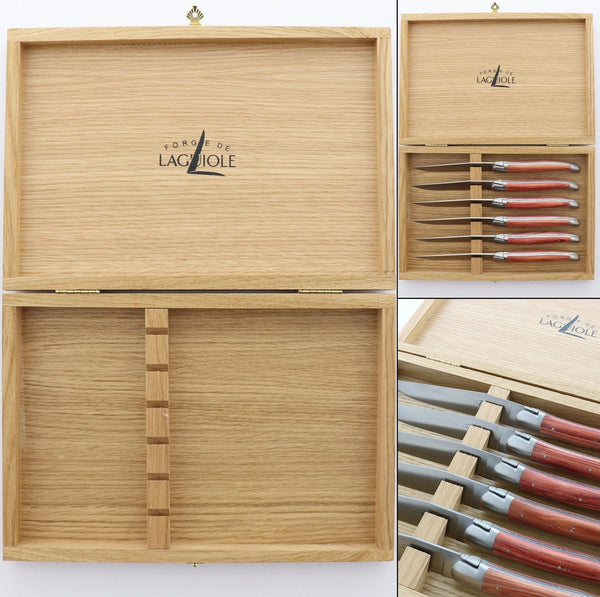 de Laguiole Steak Knife Storage Box Light Oak Laguiole Imports