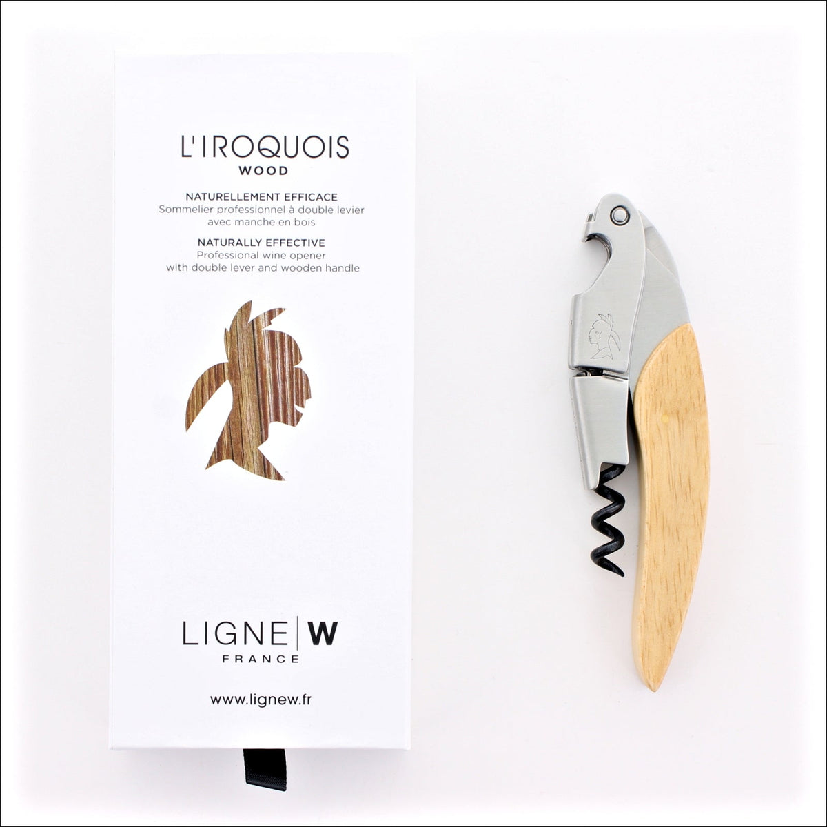 L'Iroquois Two-step Waiter's Corkscrew Beechwood