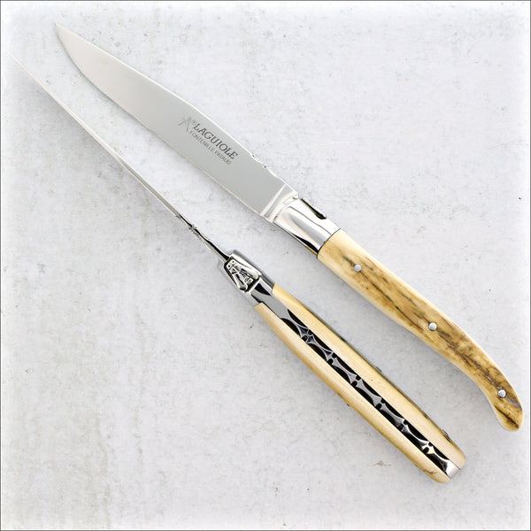 Laguiole Steak Knives Fossilized Mammoth Ivory Laguiole Imports