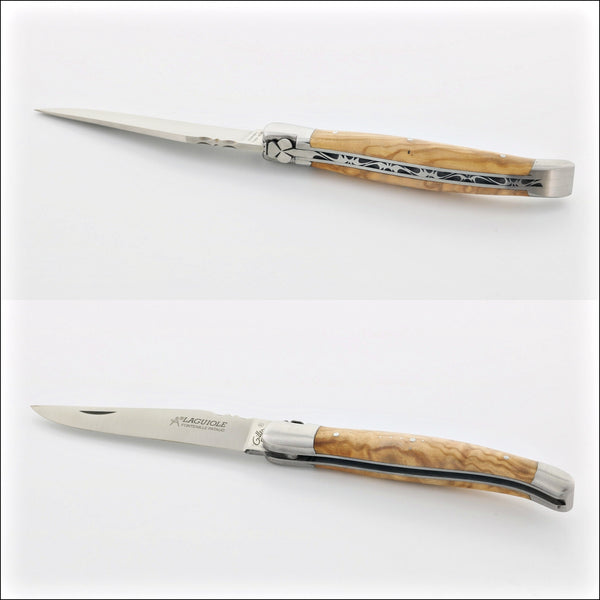 Laguiole Pocket Knife Traditional 12 cm Olive Wood - Laguiole Imports