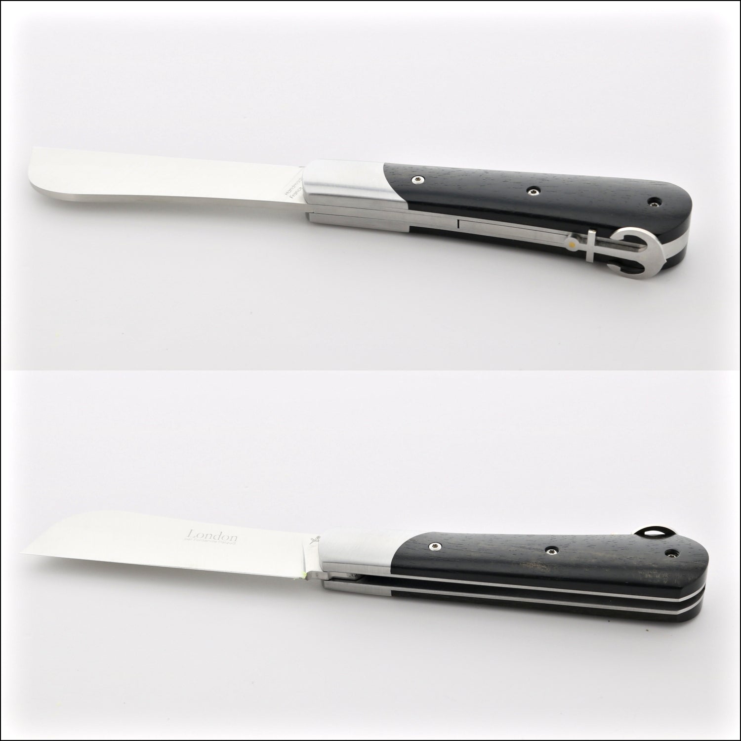 London 11 cm Ebony Handle Folding Knife