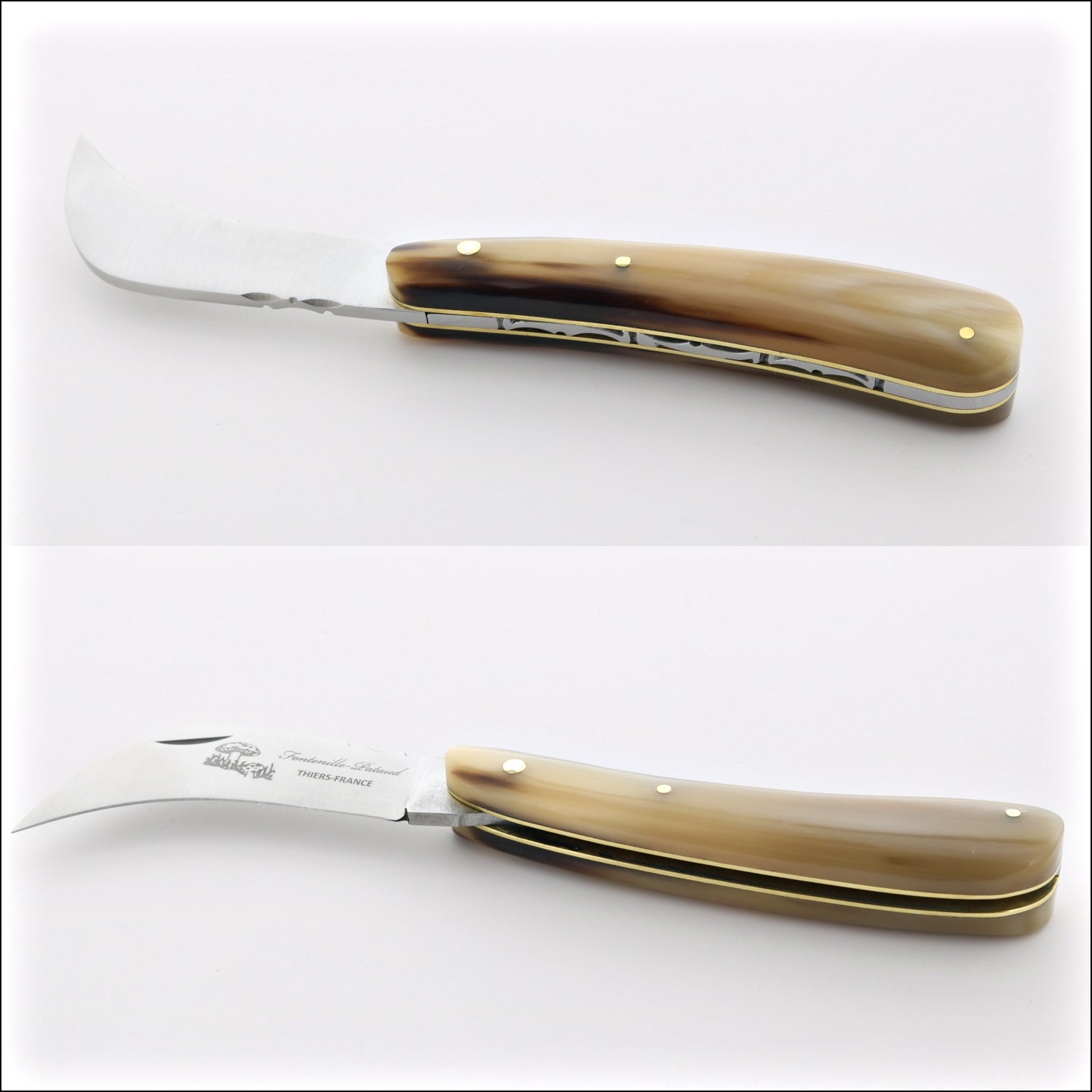 Mushroom Knife - Garden Knife Light Horn Tip Handle by Fontenille Pataud