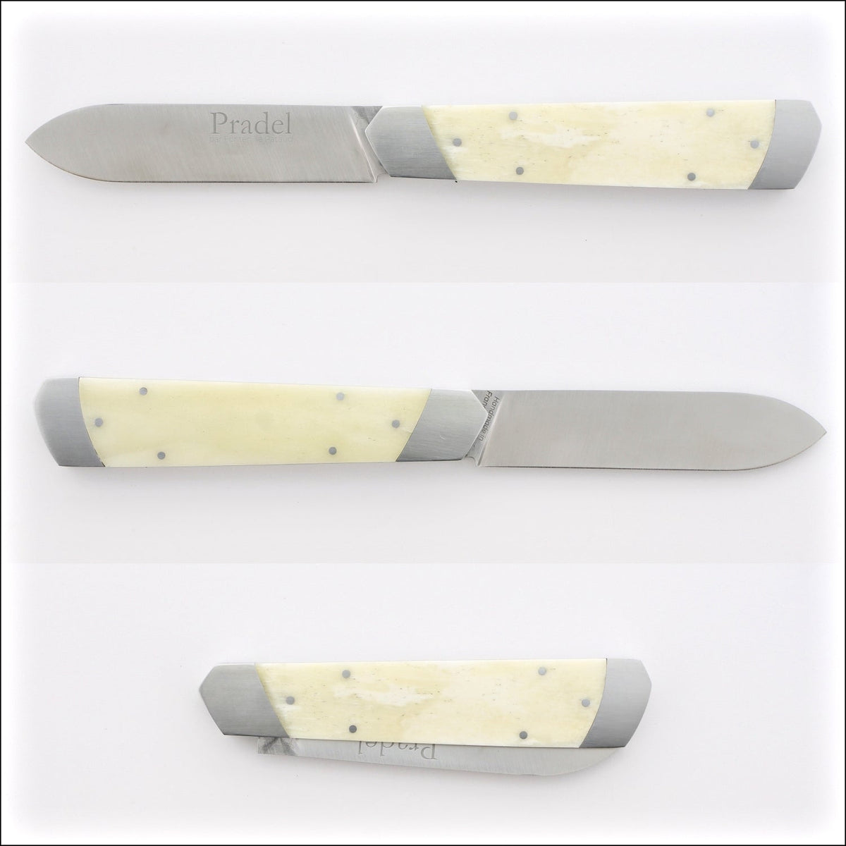 Pradel Folding Knife Cattle Bone Handle &amp; Lock-Back by Fontenille Pataud