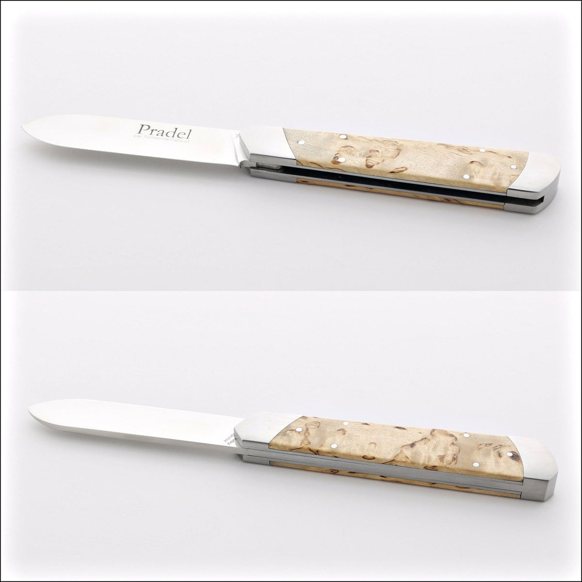 Pradel Folding Knife Karelian Birch Handle &amp; Lock-Back by Fontenille Pataud