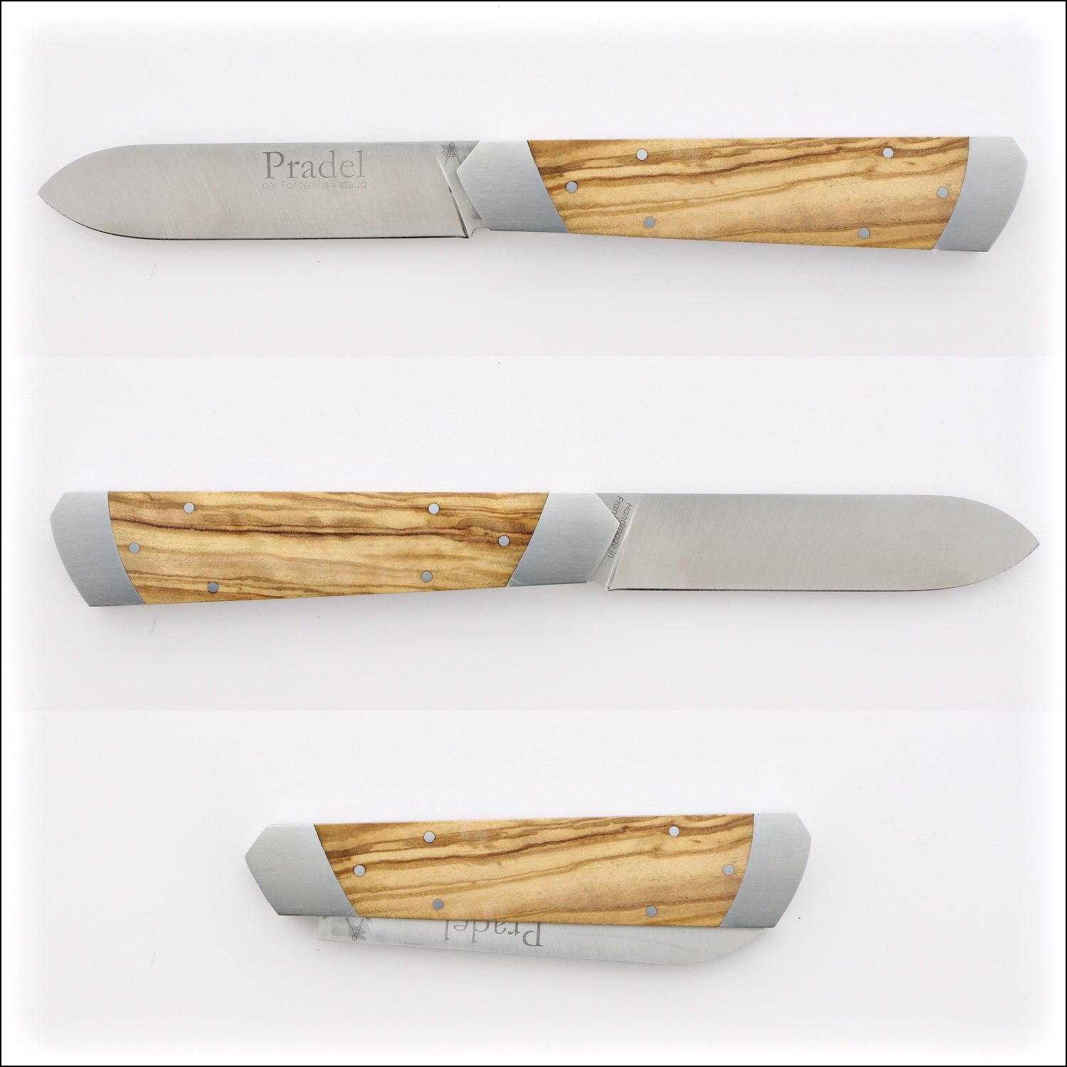 Pradel Folding Knife Olive Wood Handle & Lock-Back by Fontenille Pataud