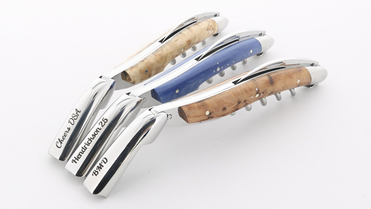 3 forge de laguiole corkscrews engraved