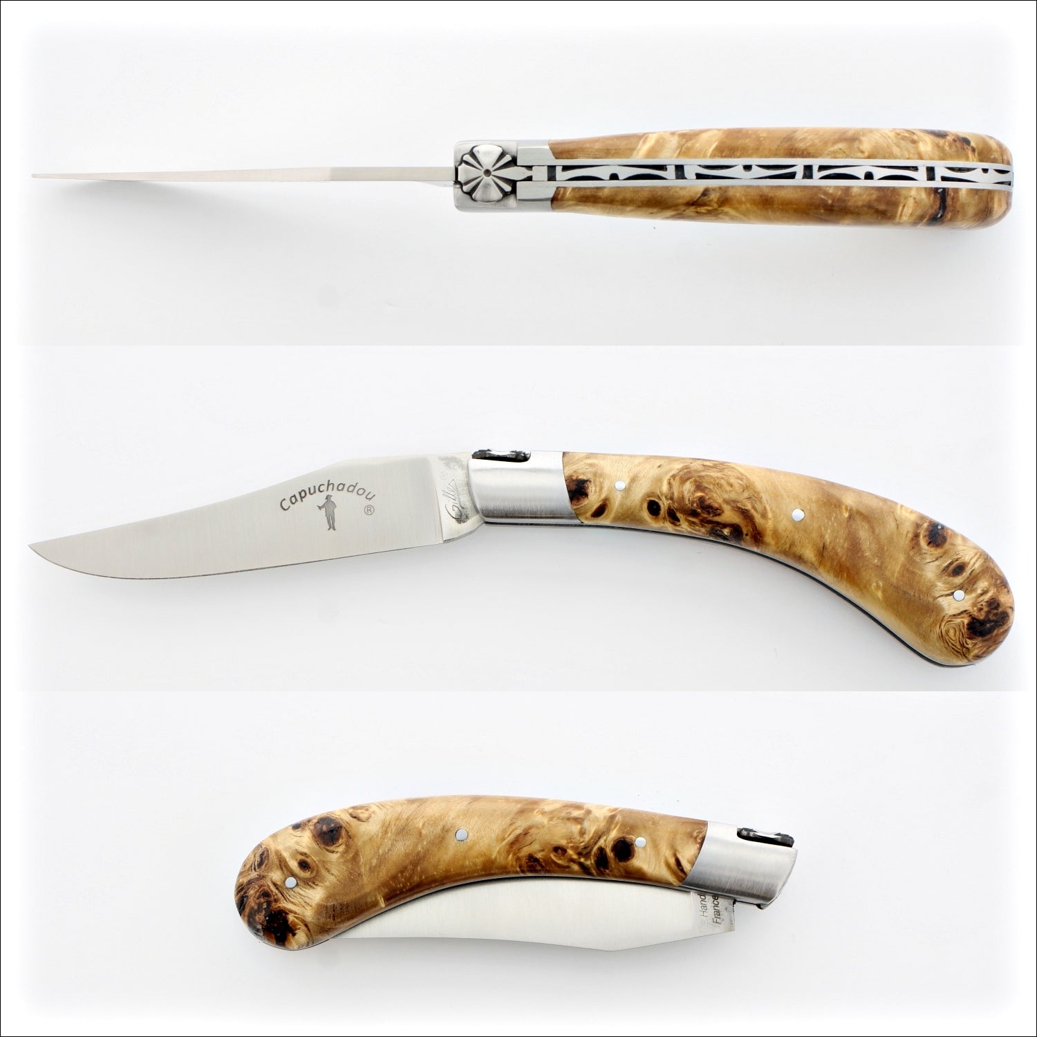 Capuchadou 12 cm Classic Folding Knife - Poplar Burl