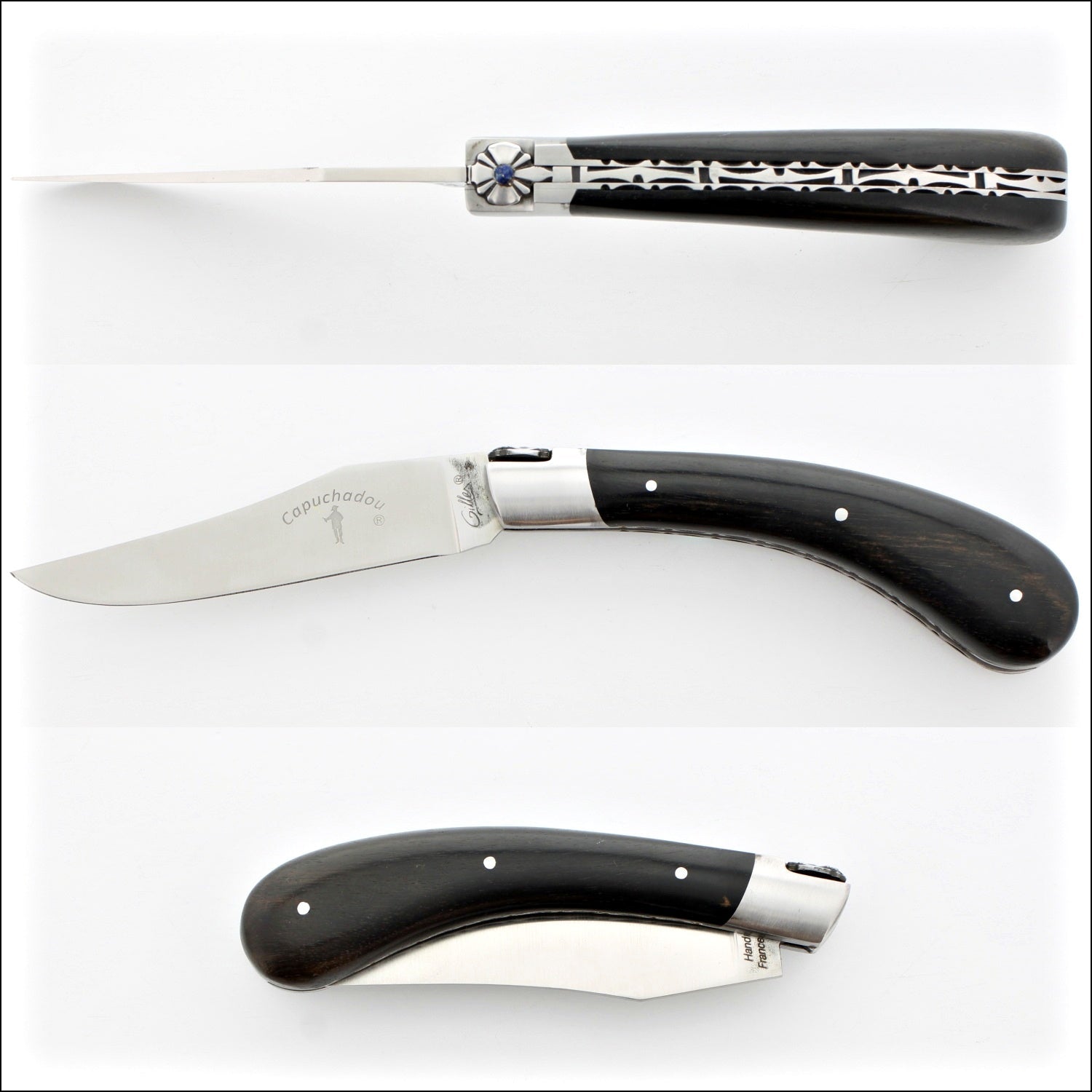 Capuchadou 12 cm Guilloche Ebony