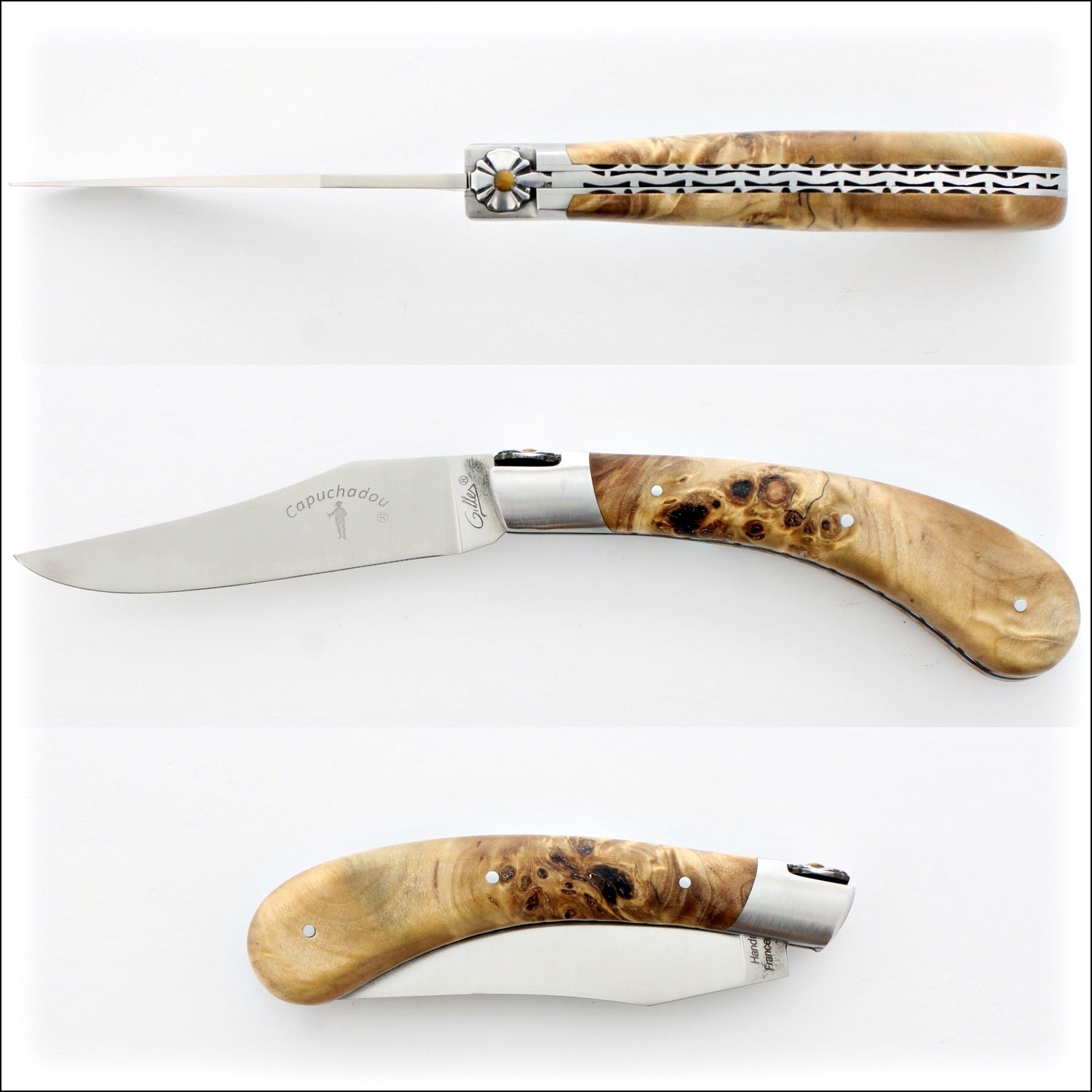 Capuchadou 12 cm Guilloche Poplar Burl