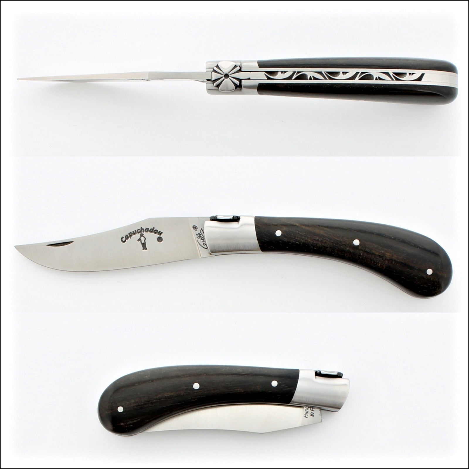 Capuchadou® 10 cm Classic Folding Knife Ebony Handle