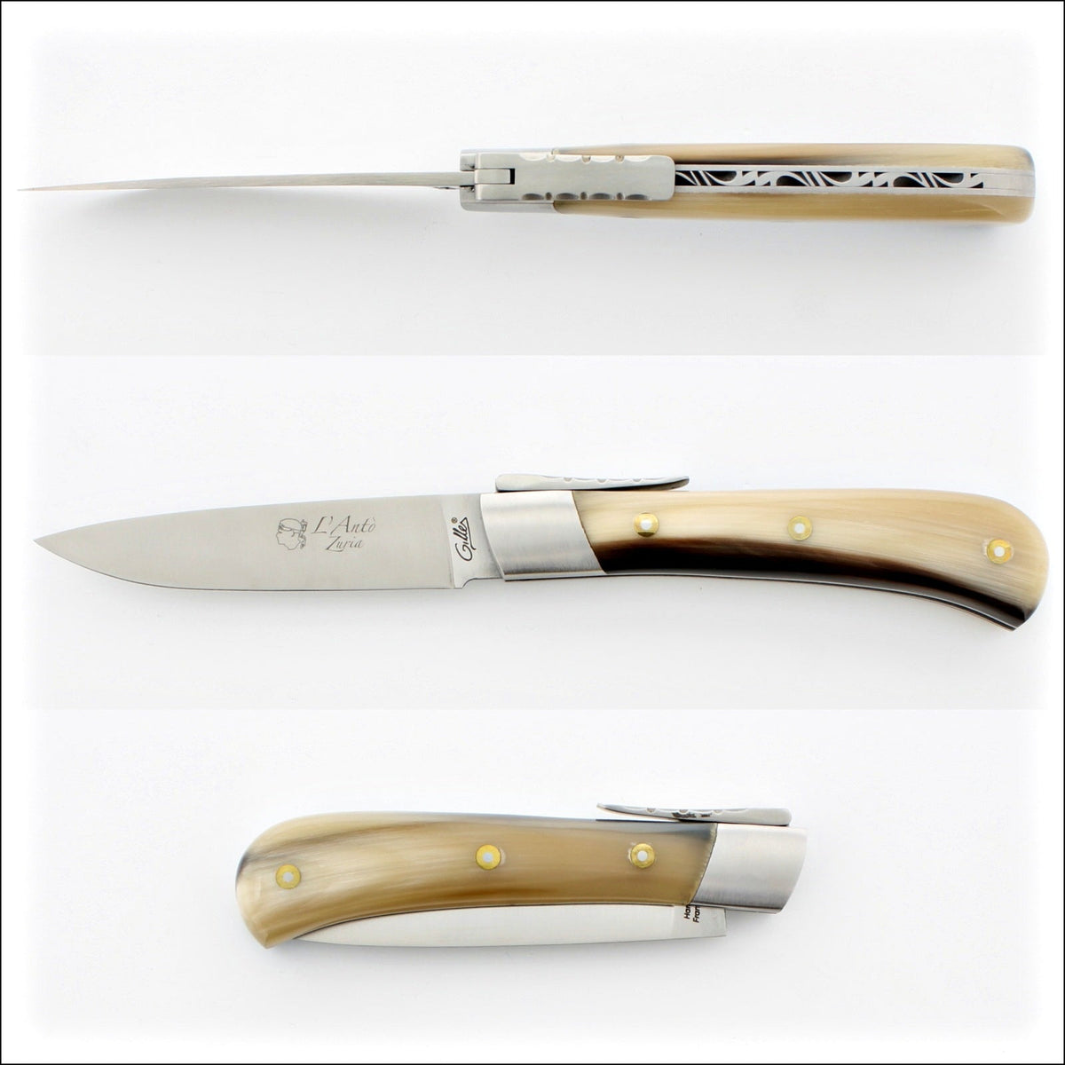 Corsican L&#39; Antò Pocket Knife Horn Tip