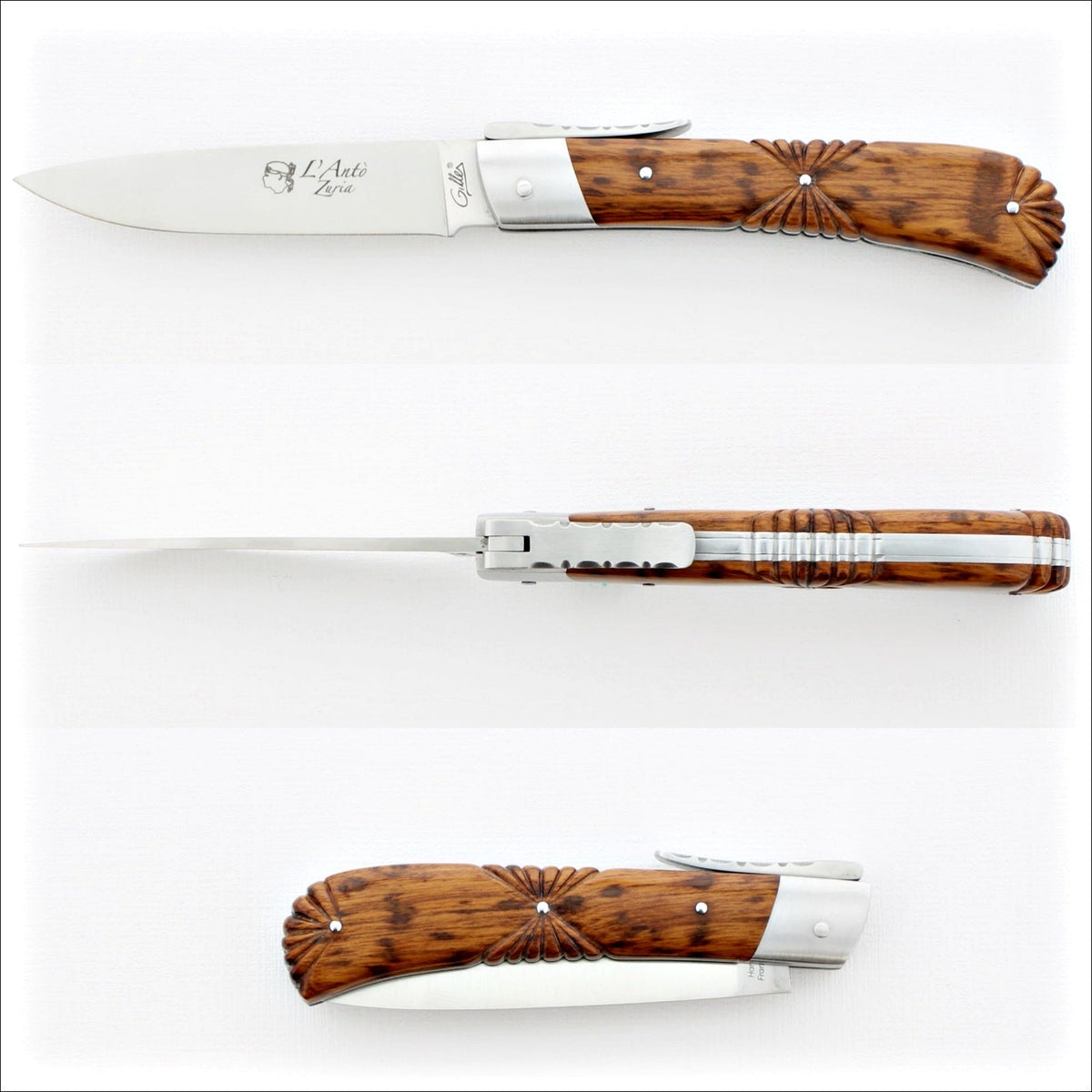 Corsican L&#39; Antò Sculpted Handle Knife - Amourette