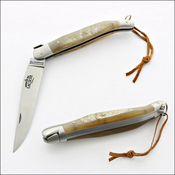 Forge de Laguiole 11 cm Aubrac Cattle Horn Tip Pocket Knife