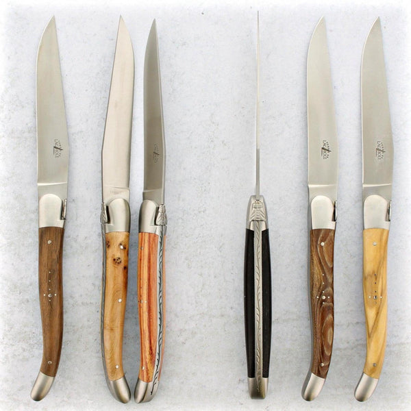 Forge de Laguiole Assorted Steak Knives - Brushed - Laguiole Imports