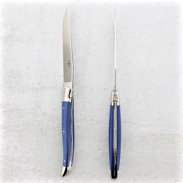 Forge de Laguiole Steak Knives - Blue - Laguiole Imports