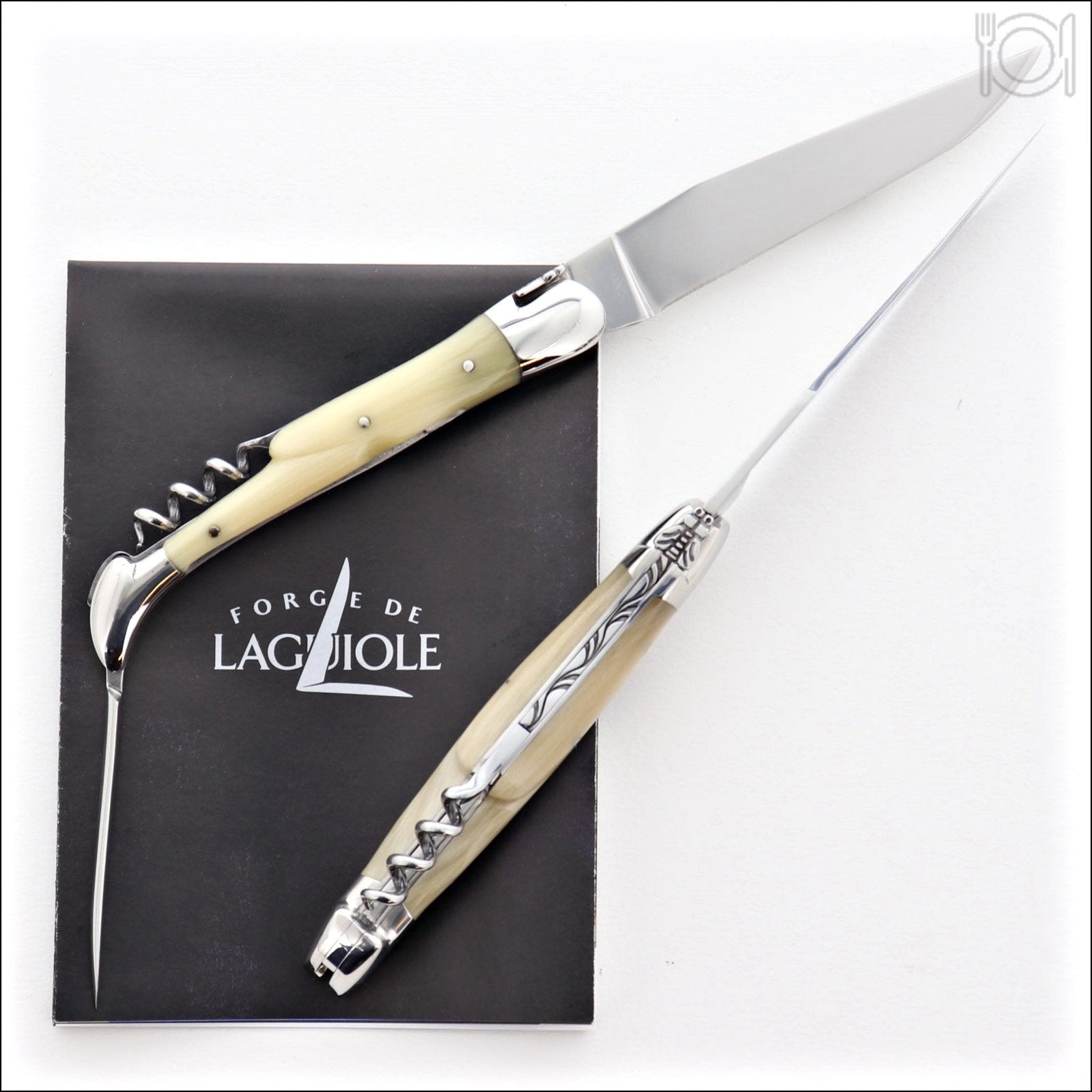 Forge de Laguiole Tradition 12 cm Horn Tip with Awl - Shiny