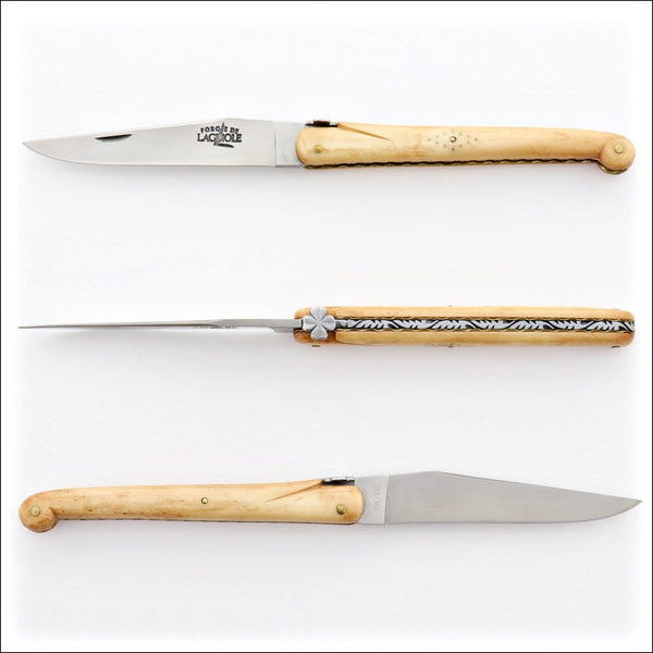 Laguiole 12 cm Straight Handle Lucky Knife Replica - Laguiole Imports