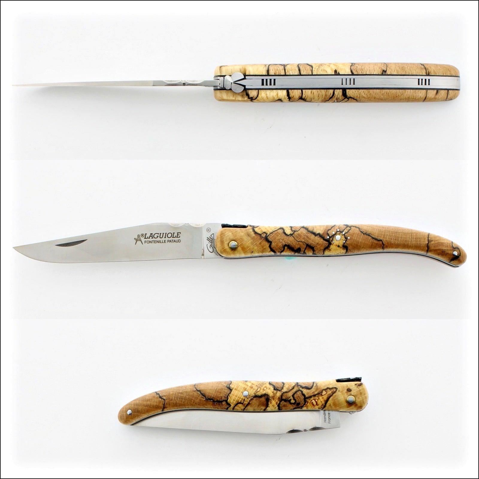 Laguiole Full Handle 12 cm "Old school" Burled Beech End Grain
