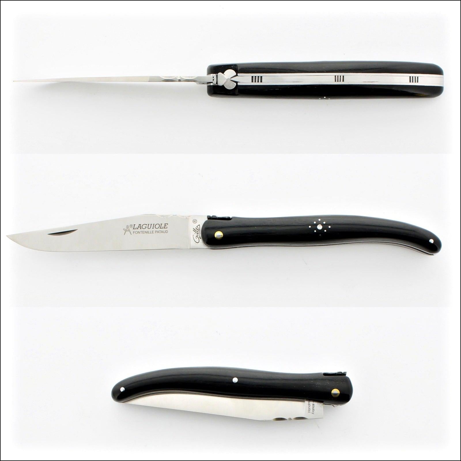 Laguiole Full Handle 12 cm "Old school" Ebony Handle