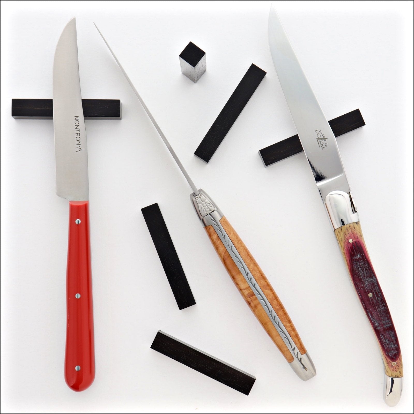 Forge de Laguiole Genuine Ebony Wood Knife Rests