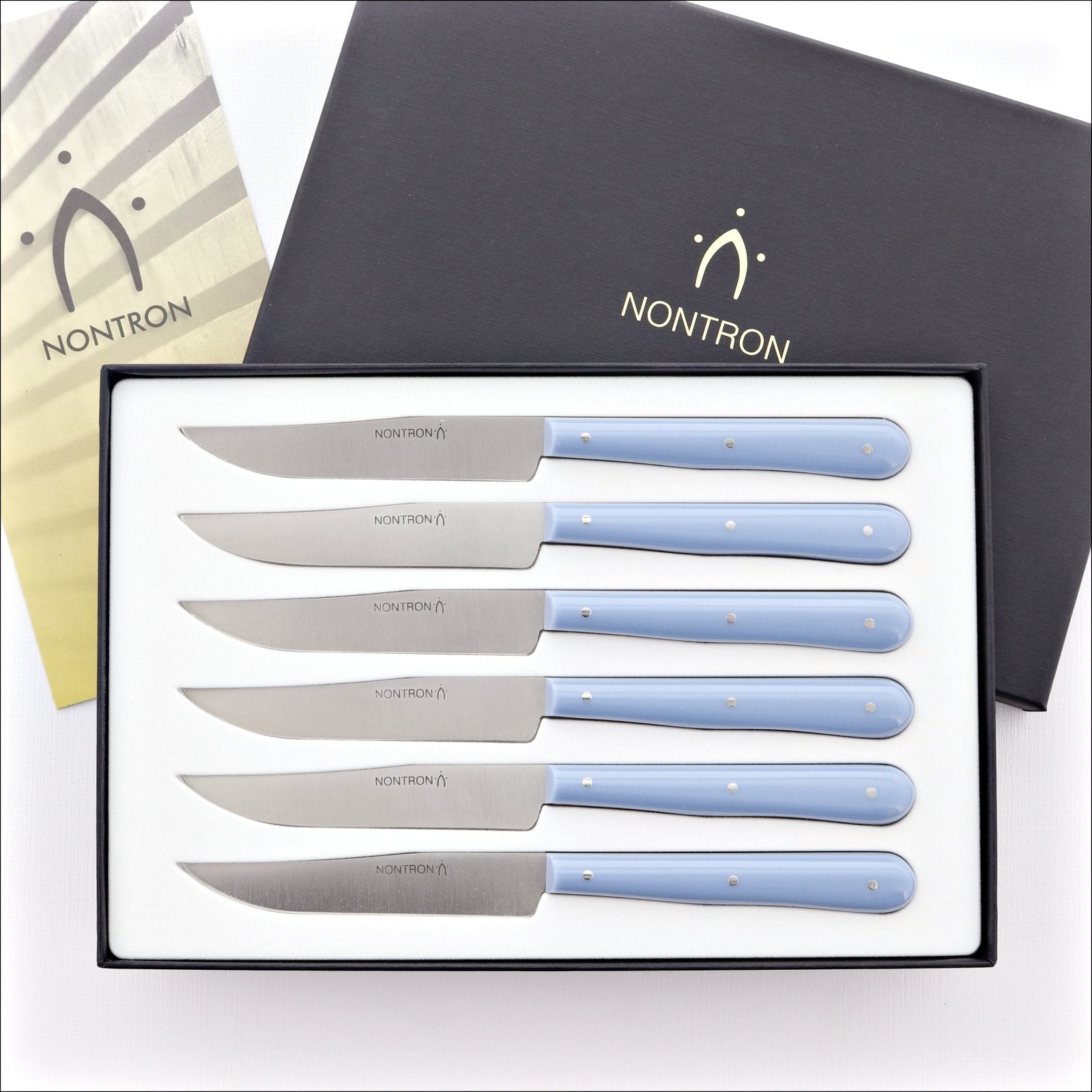 Nontron Steak Knives Acrylic Sapphire
