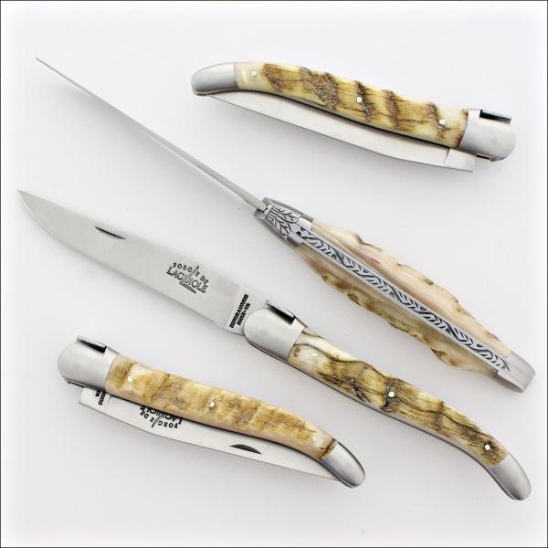 Forge de Laguiole 12 cm Ram Horn tip handles Pocket Knives