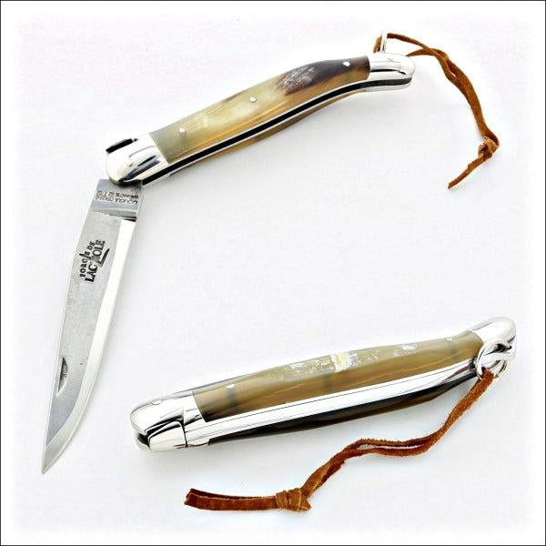 Forge de Laguiole Pocket Knife - Aubrac Cattle Horn Handle brut de forge blade