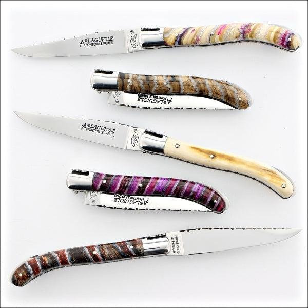 Laguiole XS 9 cm Guilloche Fossilized Mammoth Tusk & Tooth