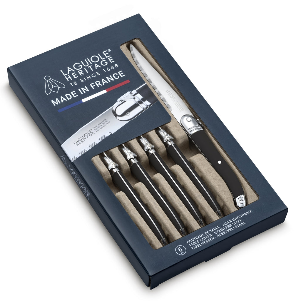 Laguiole Heritage® Steak Knives - Access Series - Black Handle