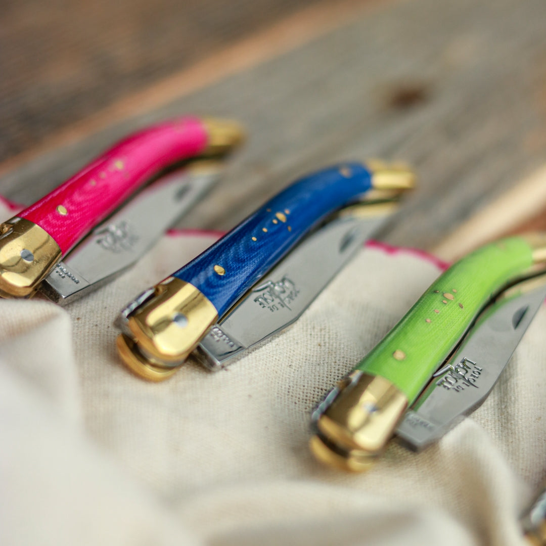 Forge de Laguiole Pocket Knife 9 cm Colored Handle