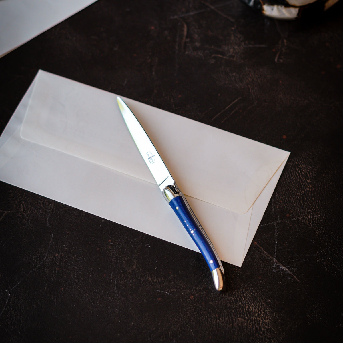 Laguiole Letter Opener Blue Handle