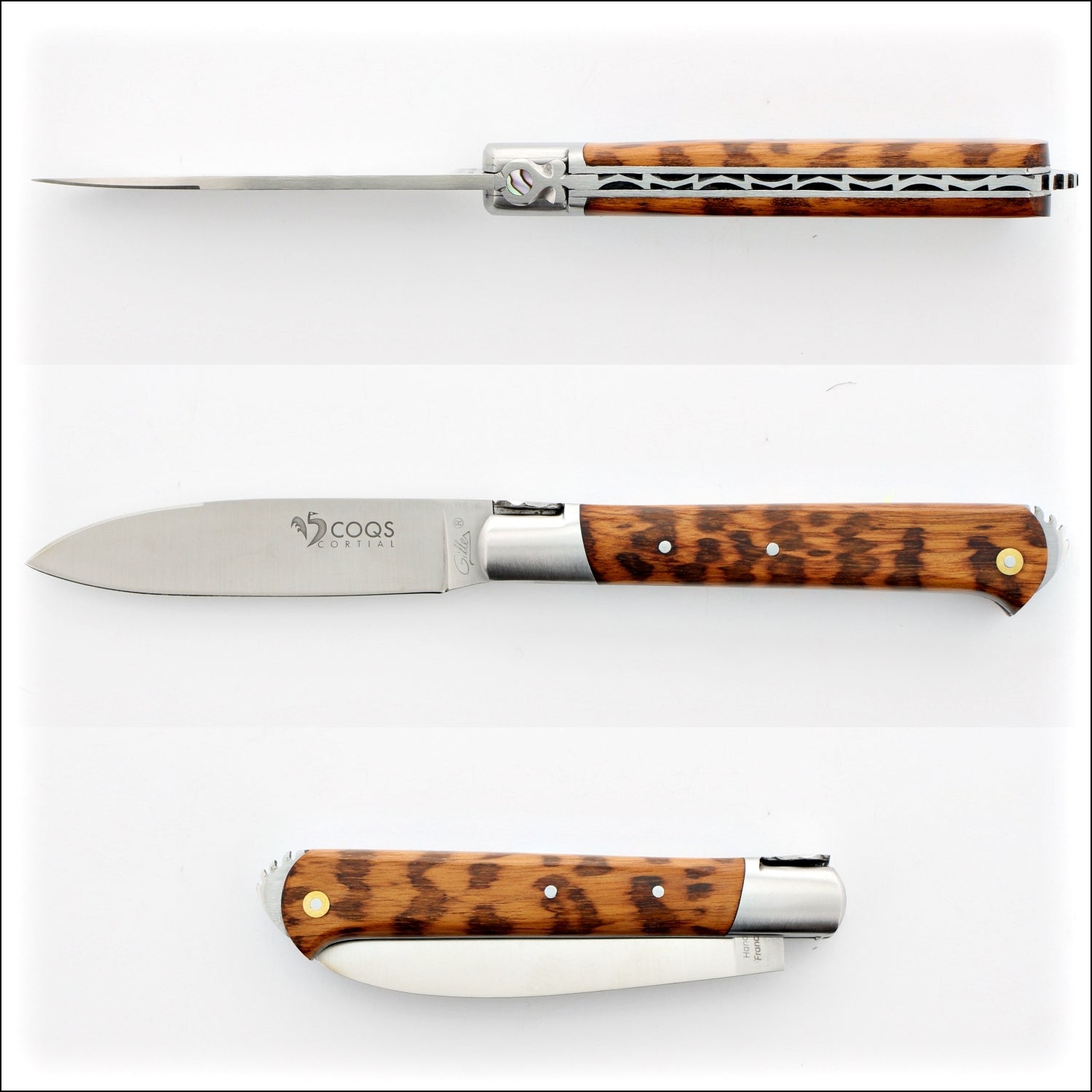 5 Coqs Pocket Knife - Amourette & Mother of Pearl Inlay