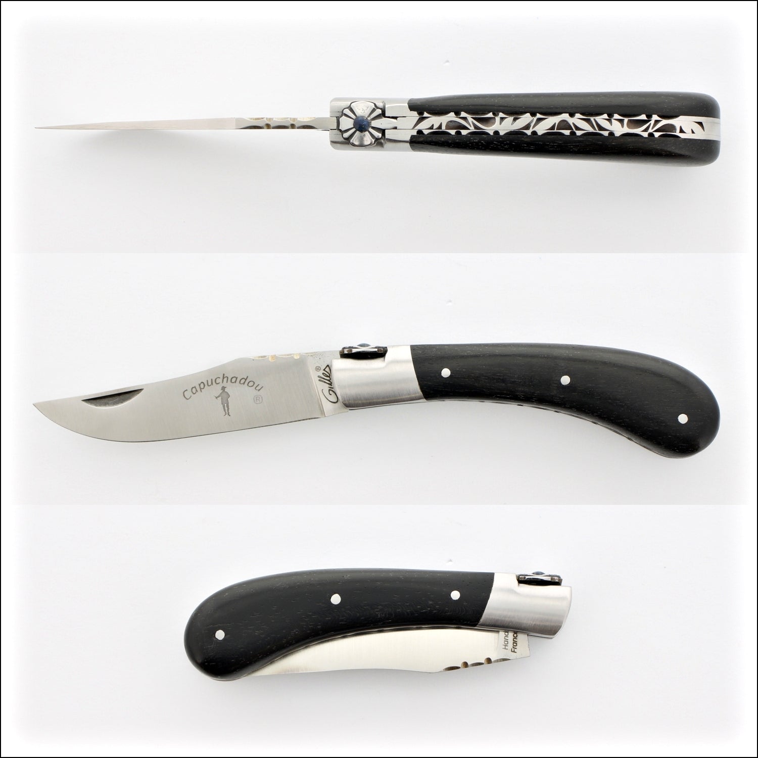 Capuchadou 10 cm Guilloche Ebony Handle