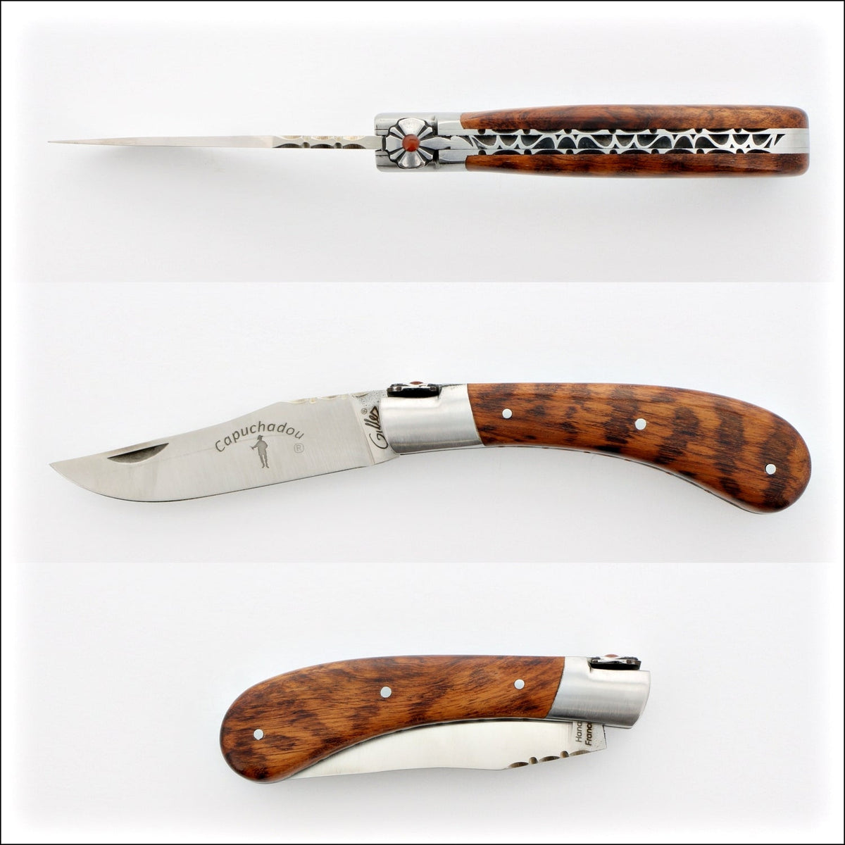 Capuchadou 10 cm Guilloche Folding Knife Amourette
