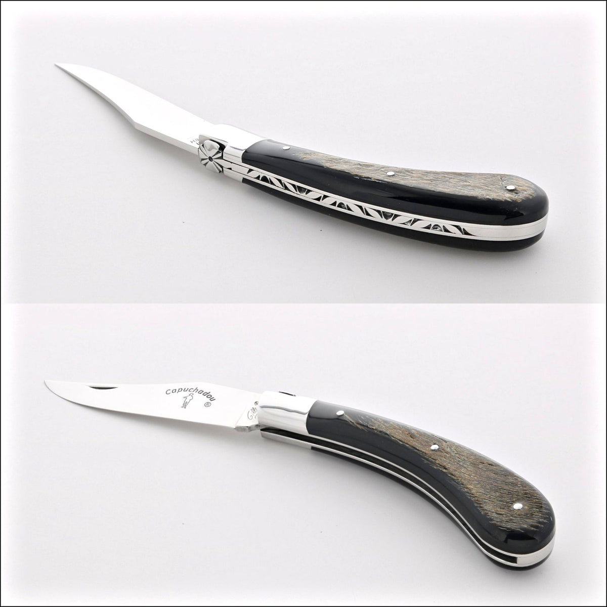 Capuchadou 12 cm Classic Folding Knife - Buffalo Bark