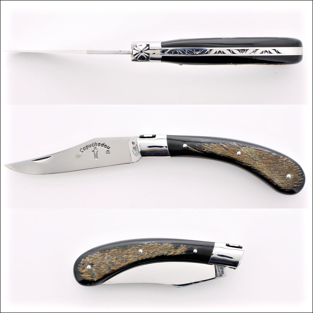 Capuchadou 12 cm Classic Folding Knife - Buffalo Bark