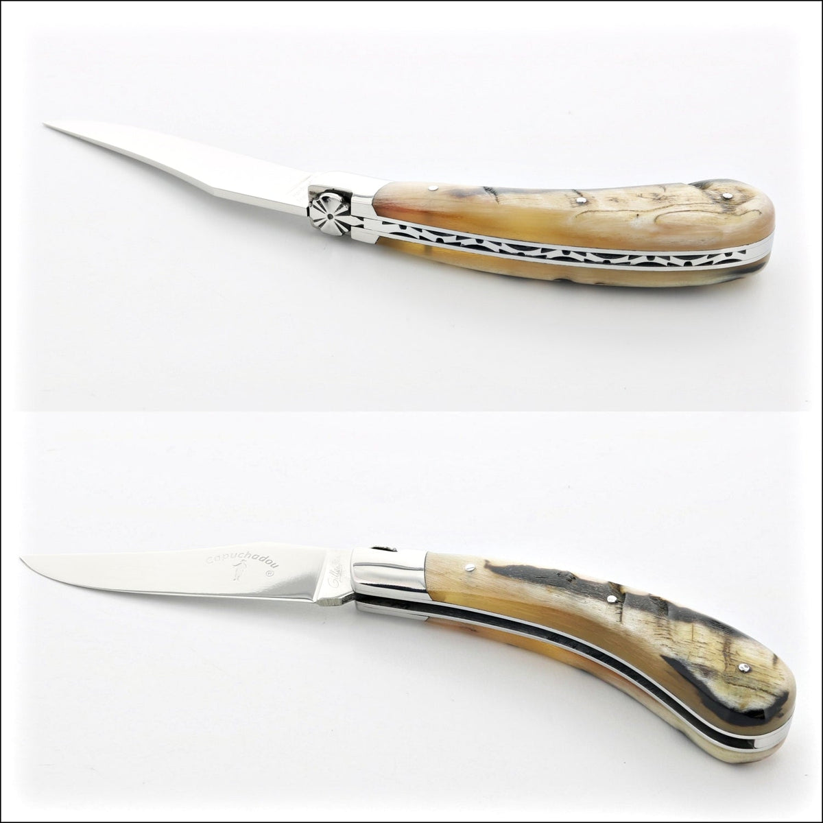Capuchadou 12 cm Classic Folding Knife - Ram Horn