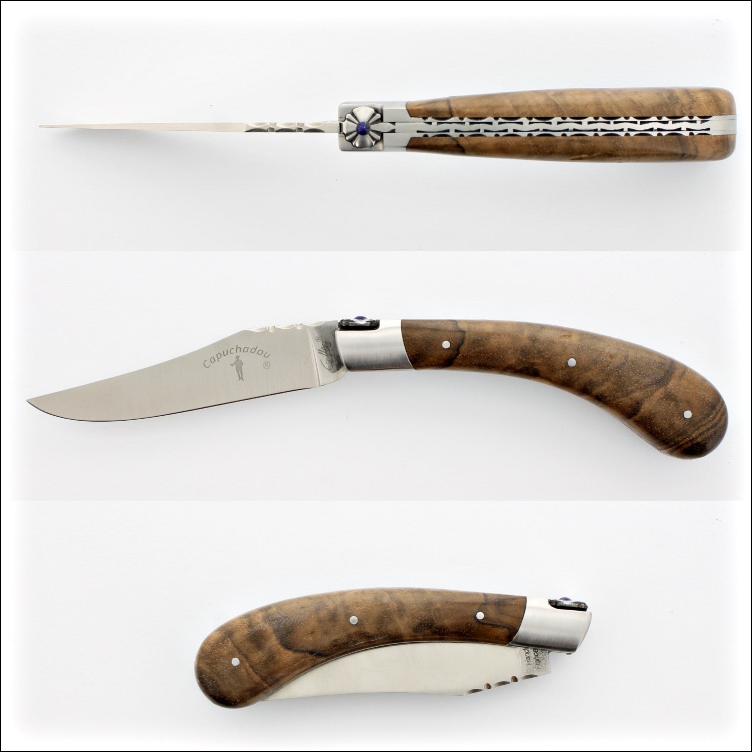 Capuchadou 12 cm Guilloche Burled Walnut