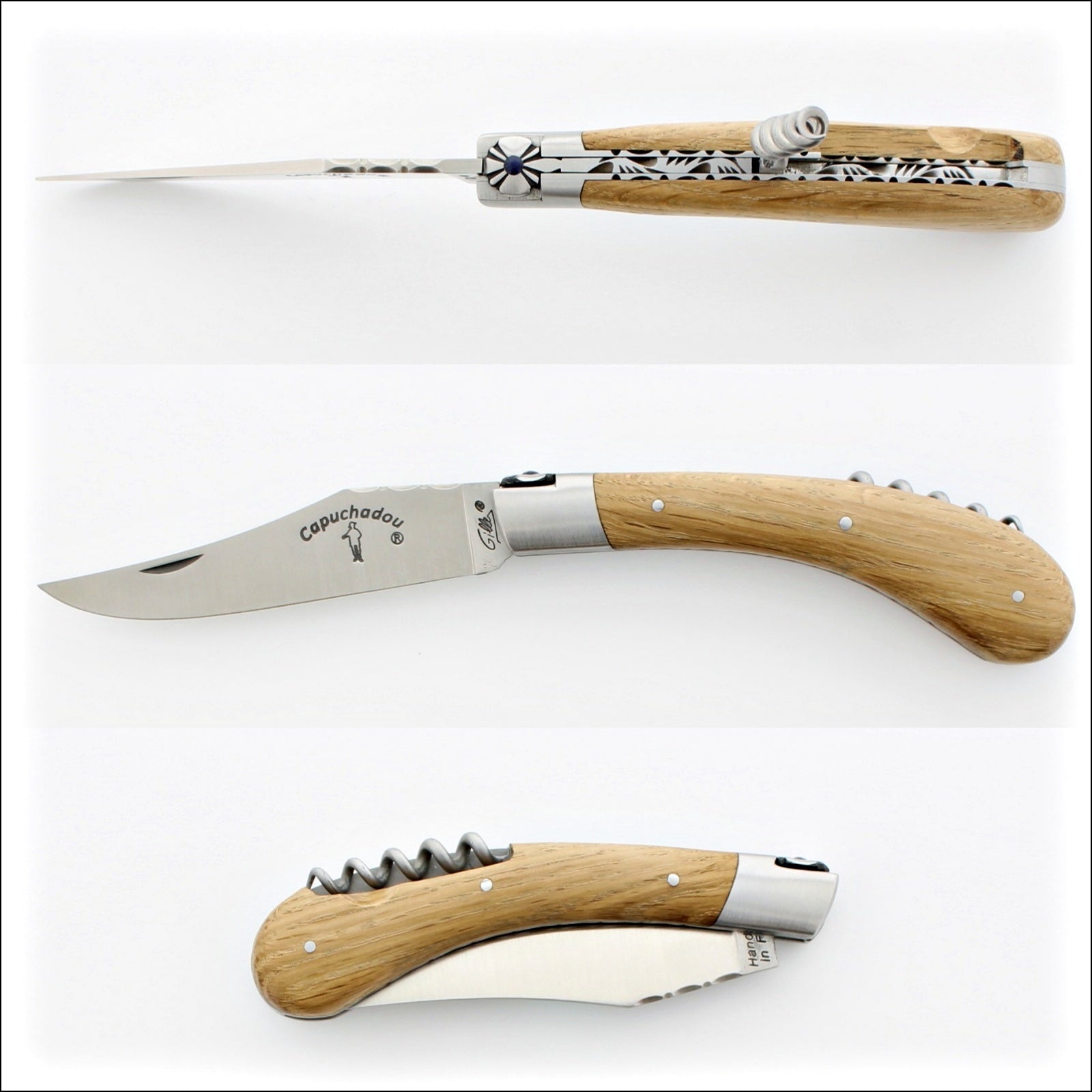 Capuchadou 12 cm Guilloche Corkscrew Red Oak