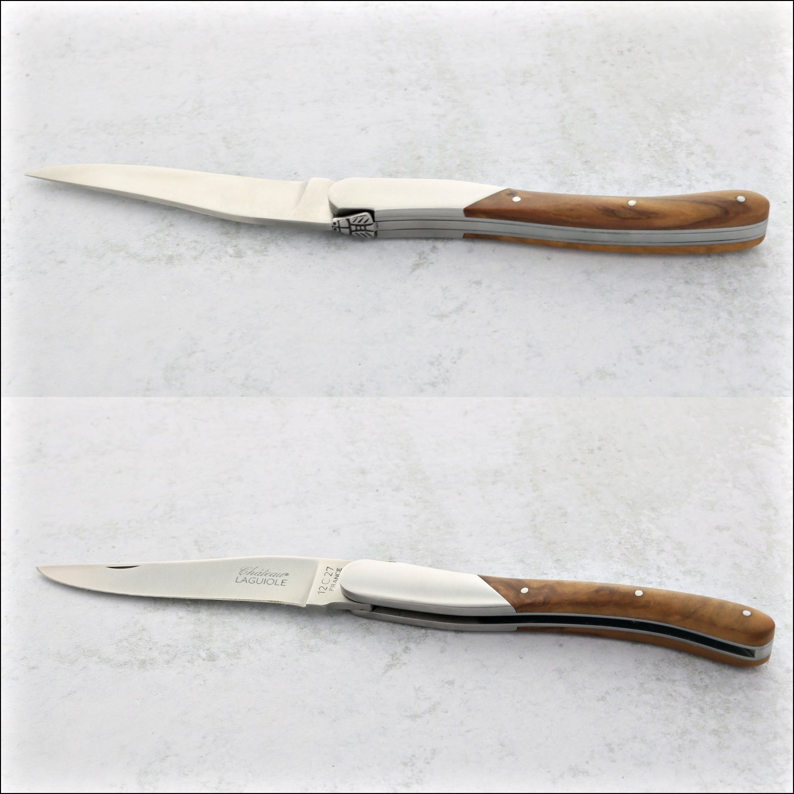 Chateau Laguiole Grand Cru Pocket Knife Olive Wood