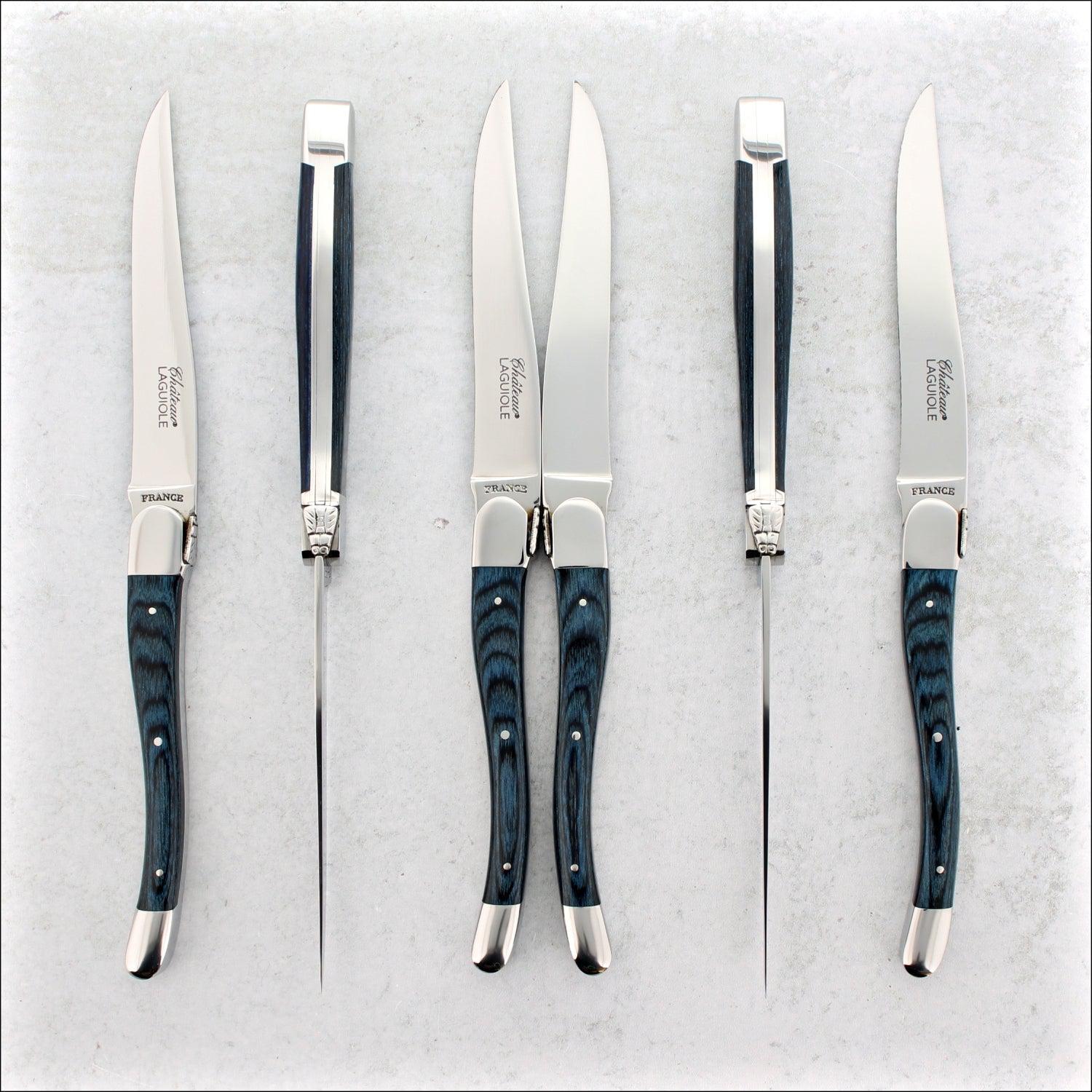 Steak Knives Set of 4 - Premium Stainless Steel, Dishwasher Safe - Polished  Shiny Blade & Handle, Kitchen Table Knife Set Dinner Knives 