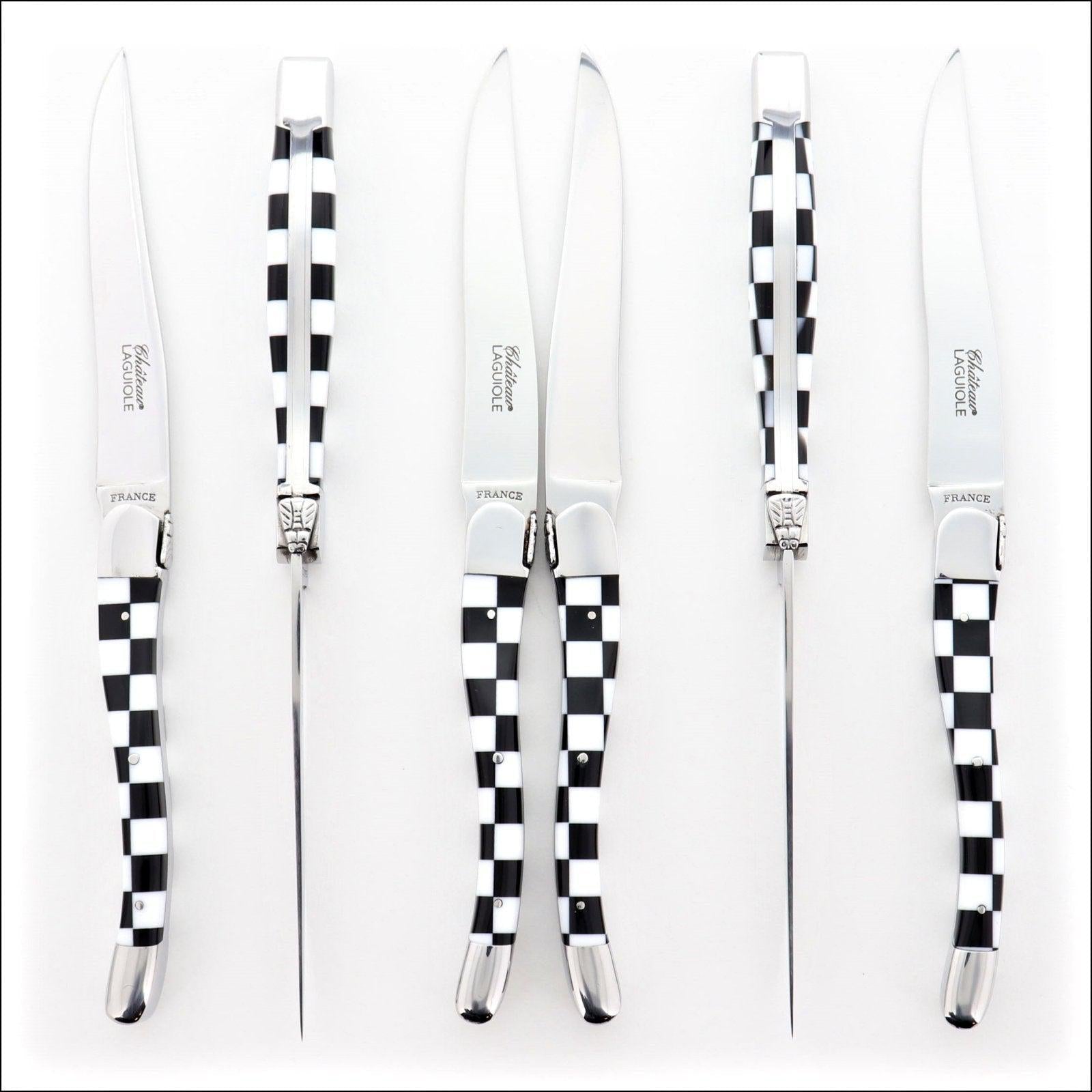 Chateau Laguiole Steak Knives Damier - Set of 6