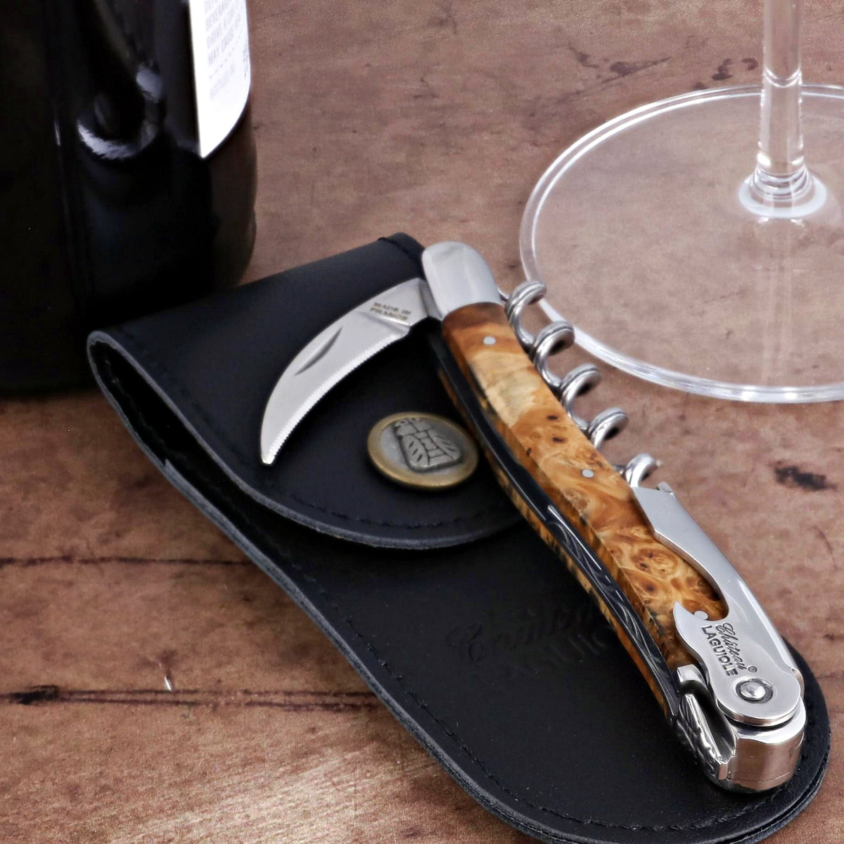 Chateau Laguiole Classic Brown Buckeye Burl Corkscrew