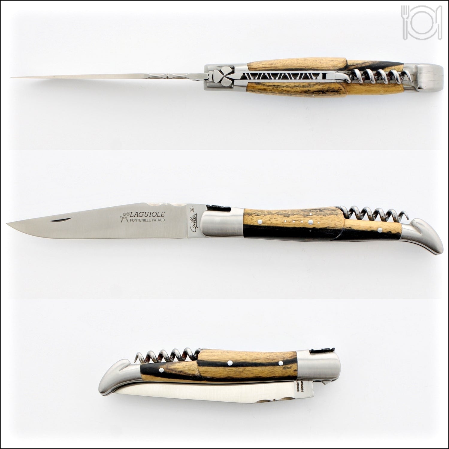 Classic Laguiole Corkscrew Knife Royal Ebony Handle