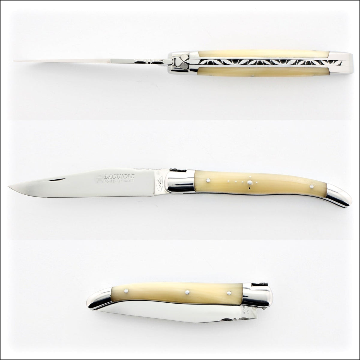 Classic Laguiole Knife 11 cm Horn Tip Handle