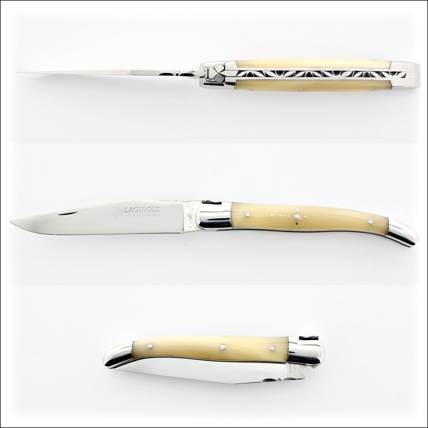 Classic Laguiole Knife 11 cm Horn Tip Handle